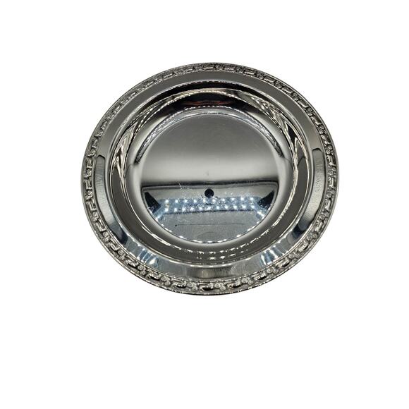 Oneida Community Ltd. HENLEY Tudor small Round Footed serving tray Floral edged - Picture 2 of 5